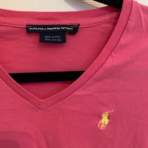 SALE🔥Ralph Lauren Pink Long Sleeved V-neck Shirt - Picture 2 of 3